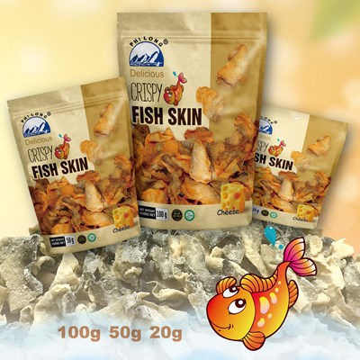 CRISPY FISH SKIN-CHEESE (100gr - 50gr - 20gr)